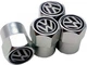Мідні важкі ковпачки на ніпель SUNROZ Caps Фольксваген Short Silver Heavy copper Volkswagen, 4 шт (A-67004h) - зображення 7