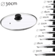 Zestaw pokrywek Kadax szklanych 28 cm + 30 cm (5903699436905) - obraz 3