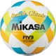 Мяч для пляжного волейбола Mikasa BEACH CLASSIC бело-желто-голубой Размер 5 BV543C-VXA-LG - изображение 1