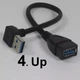 Переходник штекер USB A - гнездо USB A, угловой, v.3.0, 20 см (Type-U) - изображение 1