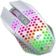 Игровая мышка беспроводная геймерская аккумуляторная Honeycomb RGB 1600DPI подсветка (белая) - изображение 1