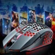 Игровая мышка беспроводная геймерская аккумуляторная Honeycomb RGB 1600DPI подсветка (чёрная) - изображение 6