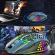 Игровая мышка беспроводная геймерская аккумуляторная Honeycomb RGB 1600DPI подсветка (чёрная) - изображение 3