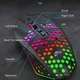 Игровая мышка беспроводная геймерская аккумуляторная Honeycomb RGB 1600DPI подсветка (чёрная) - изображение 4