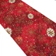 Новогодняя дорожка водоотталкивающая Елочные игрушки красная Skatertynka 35x180 см - изображение 1