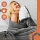 Одеяло двухстороннее утепленное Ruhhy 26292 теплое флисовое покрывало 200 x 150 см Темно-серое - изображение 7