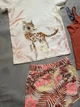 Комплект (футболка + шорти + майка) H&M 6/8 років 122-128 см Коричневий - зображення 3