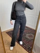 Женские джинсы STRAIGHT прямого кроя темно-серые 36 Its Basic - изображение 2