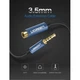 Кабель мультимедийный 3.5mm M to 3.5mm F 2.0m AV118 blue Ugreen (40675) - изображение 2
