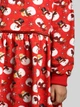 Платье для девочки BIGU трикотажное Снеговики Красное 104-110 см / 4-5 лет - изображение 6