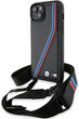 Панель BMW M Edition Carbon Tricolor Lines & Strap для Apple iPhone 15 Plus/14 Plus Black (BMHCP15M23PSVTK) - зображення 1