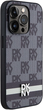 Панель DKNY Leather Checkered Mono Pattern & Printed Stripes для Apple iPhone 14 Pro Black (3666339263171) - зображення 4