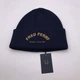 Шапка зимняя унисекс Fred Perry arch branded beanie C1112 синяя - изображение 7
