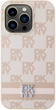 Etui DKNY Leather Checkered Mono Pattern & Printed Stripes do Apple iPhone 14 Pro Pink (3666339263591) - obraz 3
