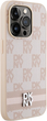 Etui DKNY Leather Checkered Mono Pattern & Printed Stripes do Apple iPhone 14 Pro Pink (3666339263591) - obraz 4