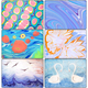 Набір для малювання на воді Jar Melo 12 кольорів Marbling Kit. Набір для марморування , ЕБРУ ( JA92606 ) - зображення 15