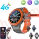 Детские / взрослые смарт часы - телефон Smart Watch 4G SIM-карта, IP67, GPS, кнопка SOS, прослушивание, видеозвонок, геозабор Tabby K55 оранжевый - изображение 3