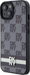 Etui DKNY Leather Checkered Mono Pattern & Printed Stripes do Apple iPhone 13/14/15 Black (3666339263157) - obraz 1