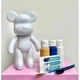 Флюидный медвежонок fluid bear bearbrick, 23 см, с красками YELLOW - изображение 3