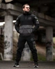 Мужской зимний спортивный костюм Stone Island флисовый XL черный (94210) - изображение 3