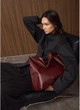 Женская сумка Хобо со съемным кошельком из экокожи SAMBAG Бордовая (38970371634) - изображение 5