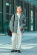 Джинсовая куртка Uniqlo 44(M) Серый (123318) - изображение 4