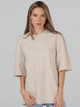 Набор футболок хлопковых оверсайз длинных женских Ray Oversize U0104W-4PACK4 S/M 4 шт Бежевый/Коричневый/Темно-серый/Черный (RAY2000000038575) - изображение 2
