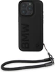 Etui plecki BMW Signature Leather Wordmark Cord do Apple iPhone 16 Pro Max Black (BMHCP16X23RMRLK) - obraz 2
