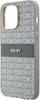Панель DKNY Leather Mono Stripe & Metal Logo для Apple iPhone 14 Pro Max Beige (3666339260521) - зображення 6