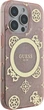 Панель Guess IML Peony On 4G Background MagSafe для Apple iPhone 16 Pro Pink (GUHMP16LH4PYEEP) - зображення 4