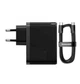 Сетевое зарядное устройство Baseus (CCGP090) GaN5 Pro Fast Charger C+U 100W/20V/5A + Cable Type-C to Type-C 1m (CCGP090201) Black - изображение 5