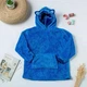 Тепла дитяча ковдра – худі 3 в 1: плед, кофта, подушка Huggle Hoodie «Морський бриз» Синій - изображение 2