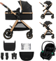 Универсальная коляска 3 в 1 KinderKraft Esme Pro Pure Black (00-00305355) - изображение 1