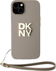 Панель DKNY Wrist Strap Stock Logo для Apple iPhone 14 Plus/15 Plus Beige (3666339264888) - зображення 3