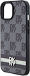 Панель DKNY Leather Checkered Mono Pattern & Printed Stripes для Apple iPhone 14 Plus/15 Plus Black (3666339263201) - зображення 4