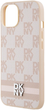 Панель DKNY Leather Checkered Mono Pattern & Printed Stripes для Apple iPhone 14 Plus/15 Plus Pink (3666339263621) - зображення 5