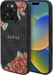 Etui Guess 4G Flowers Print MagSafe do Apple iPhone 16 Pro Black (GUHMP16LP4ROPEMCK) - obraz 1