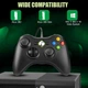 Бездротовий геймпад Diswoe 8610 для Xbox 360 та ПК | Провідний контролер з USB, ергономічний дизайн, подвійна вібрація - зображення 3