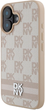 Панель DKNY Checkered Pattern & Printed Stripes для Apple iPhone 16 Pink (3666339334222) - зображення 2