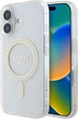 Etui Guess IML Glitter Circle MagSafe do Apple iPhone 16 Plus Transparent (GUHMP16MHFGERET) - obraz 1