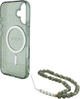 Etui Guess IML Glitter With Pearl Strap MagSafe do Apple iPhone 16 Plus Green (GUHMP16MHGCRELSA) - obraz 6