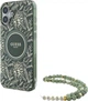 Etui Guess IML Flowers Allover Electro With Pearl Strap MagSafe do Apple iPhone 16 Green (GUHMP16SHCPOFPA) - obraz 2