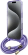 Etui Guess Crossbody Cord Script MagSafe do Apple iPhone 16 Purple (GUHMP16SHCTSGNSU) - obraz 4