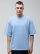 Набор футболок хлопковых длинных мужских Ray Oversize U0104M-3PACK2 L/XL 3 шт Бежевый/Голубой/Синий (RAY2000000038070) - изображение 3