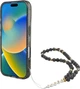 Etui Guess IML Glitter With Pearl Strap MagSafe do Apple iPhone 16 Black (GUHMP16SHGCRELSK) - obraz 4