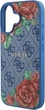 Панель Guess 4G Flowers Print MagSafe для Apple iPhone 16 Blue (GUHMP16SP4ROPEMCB) - зображення 6