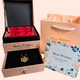 Подарунковий набір троянд із мила Best Wishes 9 штук, у скриньці з кулоном ланцюжком Серце Неart Love - зображення 4