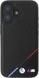 Etui plecki BMW M Perforated Tricolor Line MagSafe do Apple iPhone 16 Black (BMHMP16S23PUPDK) - obraz 3