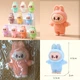 Флокована фігурка монстр LABUBU The Monsters Exciting Macaron 4,5 см Лабубу флок помаранчевий - изображение 2