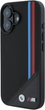 Etui plecki BMW M Meshed Tricolor Stripes MagSafe do Apple iPhone 16 Black (BMHMP16S23PUTRK) - obraz 2